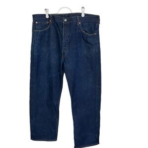 Levi's 501 Denim Blue Classic Bootcut Jeans Sz 42Wx30L